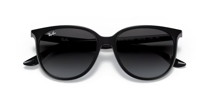 Sonnenbrillen Ray-Ban RB 4378 (601/8G) farbe black form quadratisch gläser grey gradient