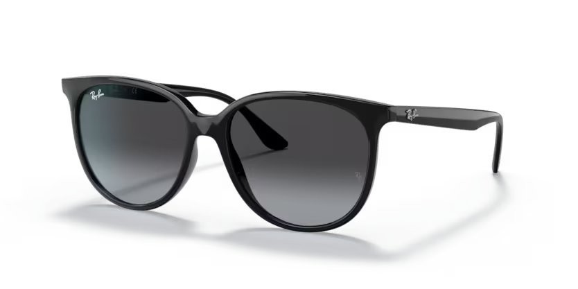Sonnenbrillen Ray-Ban RB 4378 (601/8G) farbe black form quadratisch gläser grey gradient