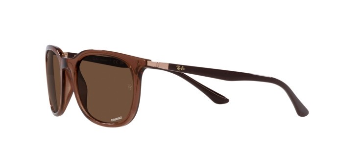 Sonnenbrillen Ray-Ban RB 4386 (6652AN) farbe marrone trasparente form quadratisch gläser marrone