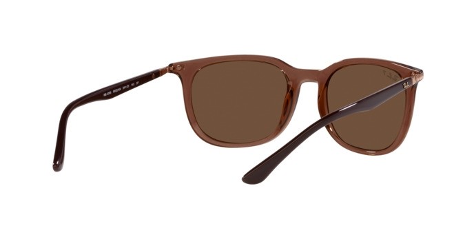 Sonnenbrillen Ray-Ban RB 4386 (6652AN) farbe marrone trasparente form quadratisch gläser marrone