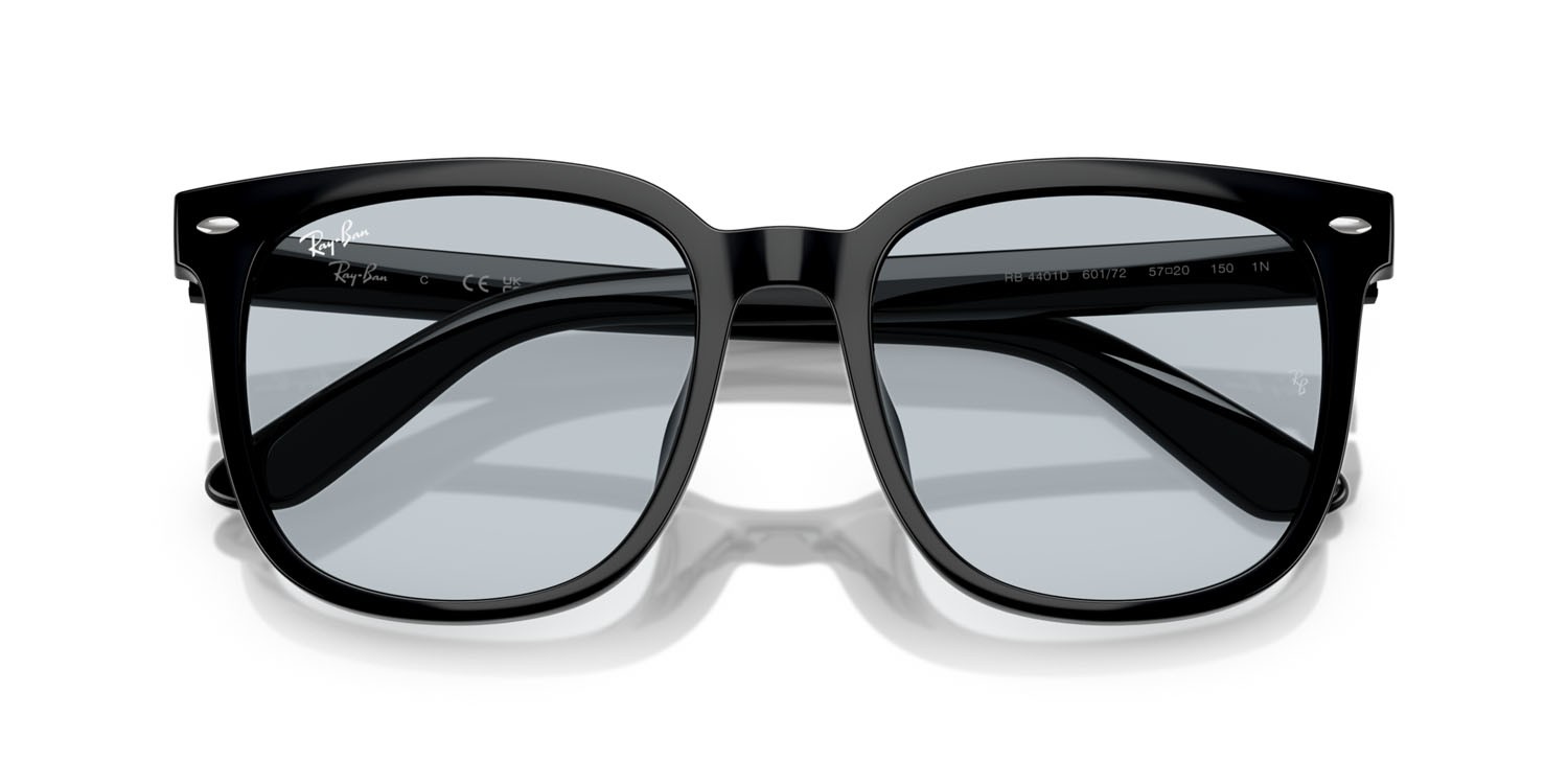 Sonnenbrillen Ray-Ban RB 4401D (601/72) farbe nero form quadratisch gläser azzurro