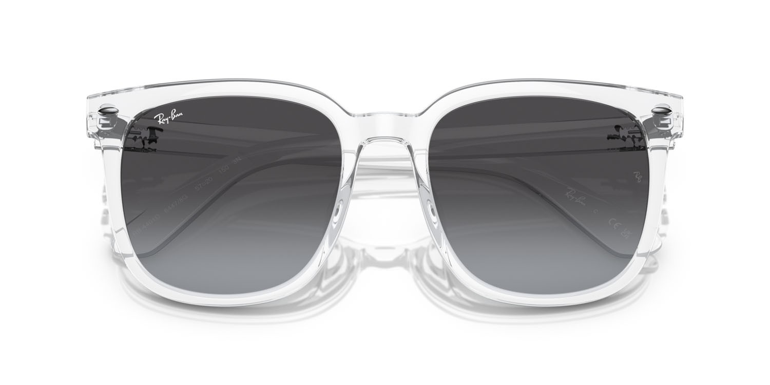Sonnenbrillen Ray-Ban RB 4401D (64478G) farbe trasparente form quadratisch gläser grigio