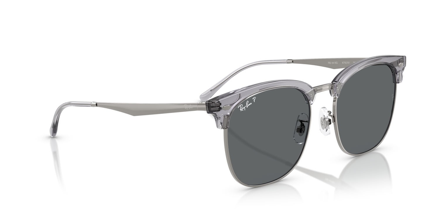 Sunglasses Ray-Ban RB 4418D (679281) color grigio trasparente su gunmetal shape square lenses polar grigio scuro