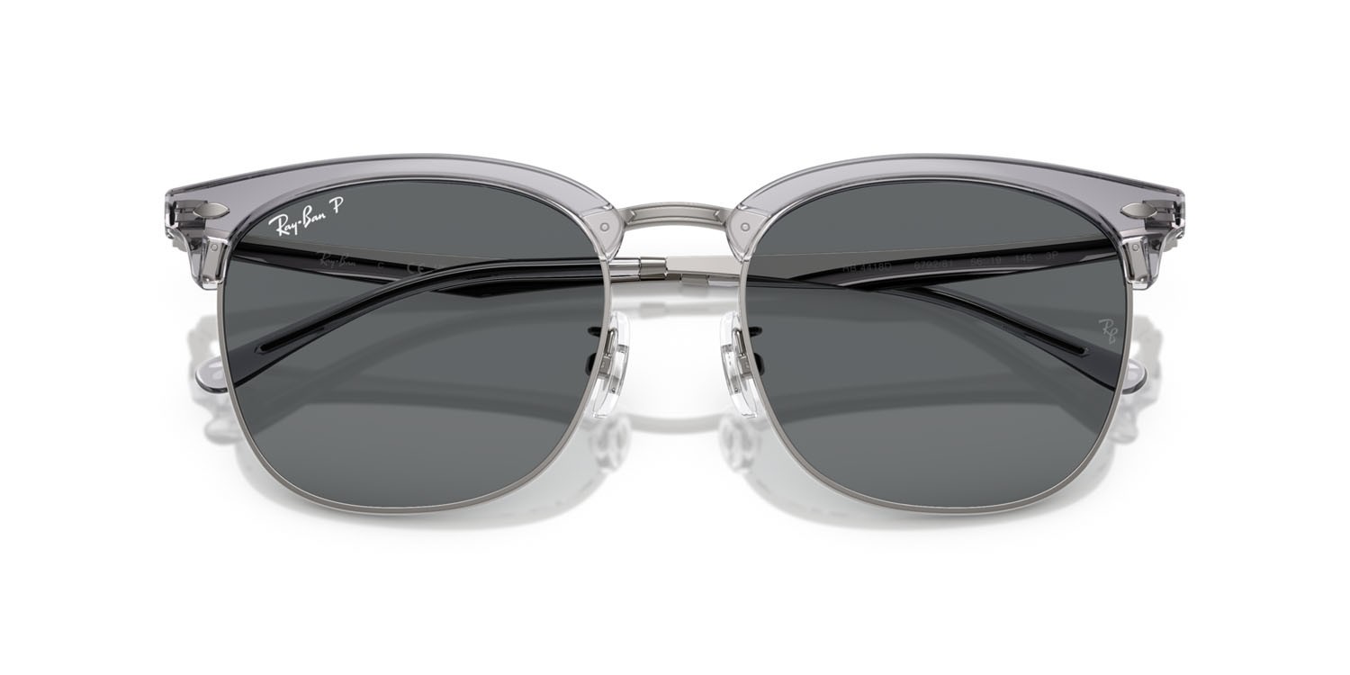 Sunglasses Ray-Ban RB 4418D (679281) color grigio trasparente su gunmetal shape square lenses polar grigio scuro