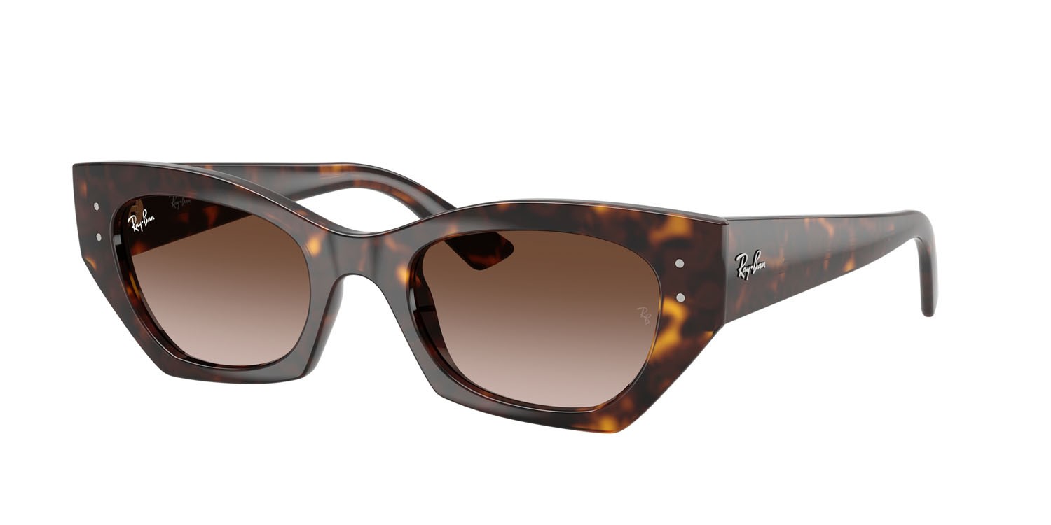 Occhiali da sole Ray-Ban Zena RB 4430 (135913) colore havana forma irregolare lenti marrone sfumato