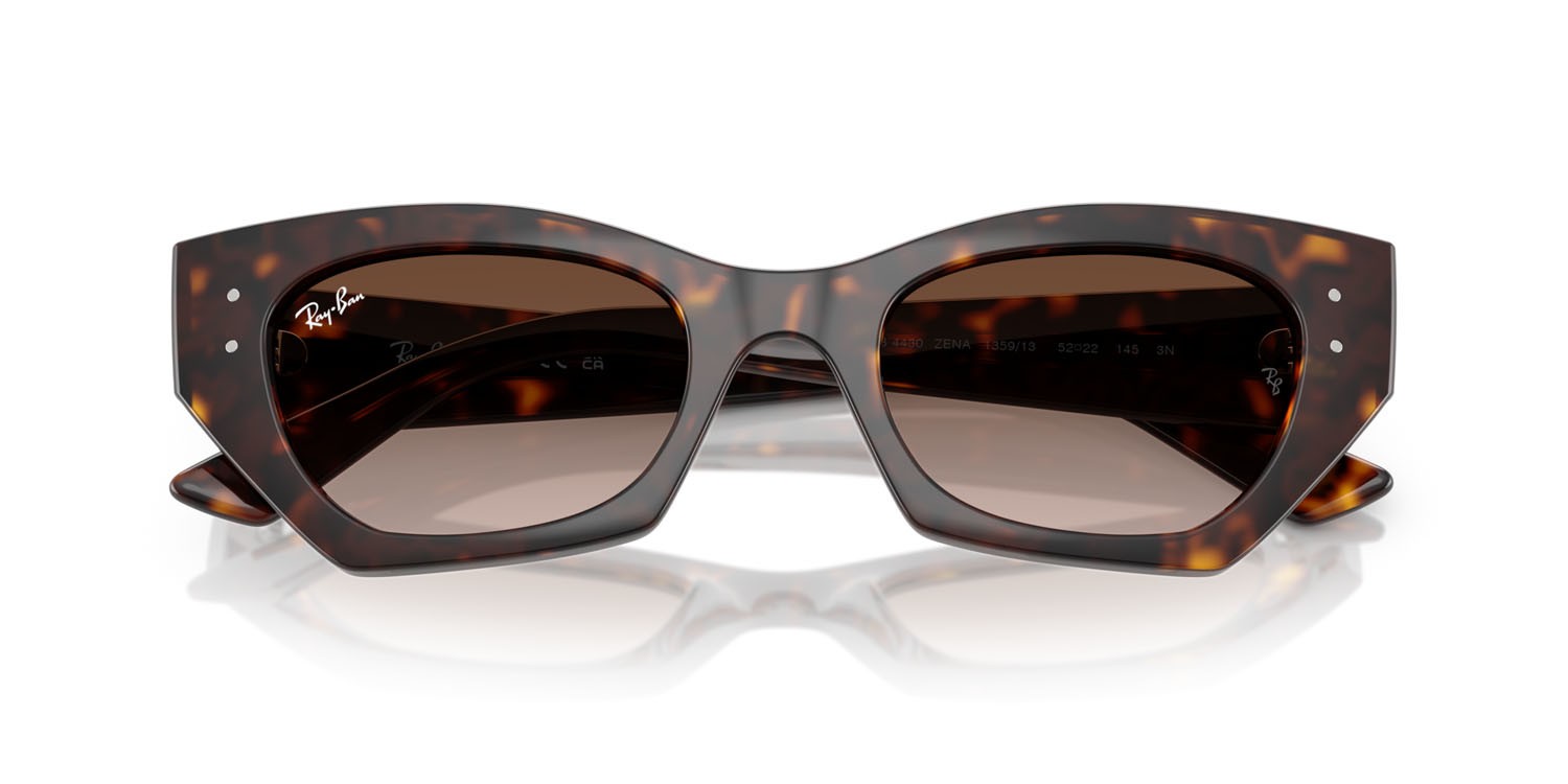 Occhiali da sole Ray-Ban Zena RB 4430 (135913) colore havana forma irregolare lenti marrone sfumato