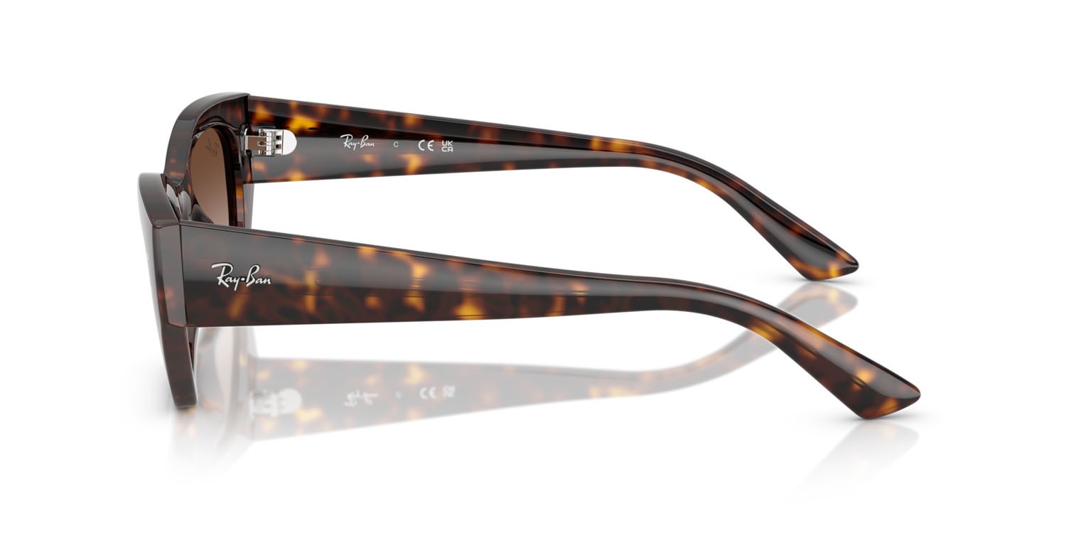 Occhiali da sole Ray-Ban Zena RB 4430 (135913) colore havana forma irregolare lenti marrone sfumato