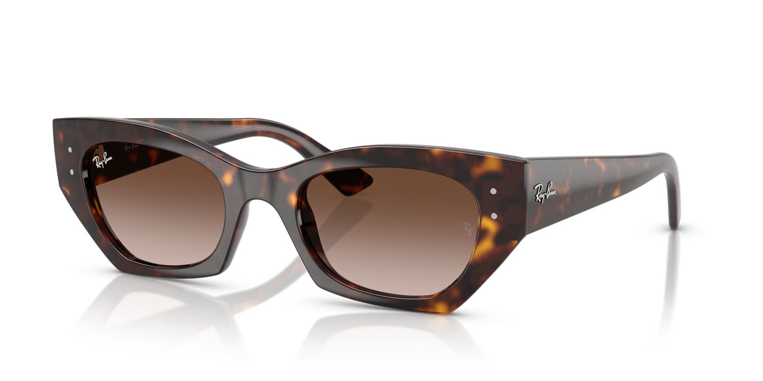 Occhiali da sole Ray-Ban Zena RB 4430 (135913) colore havana forma irregolare lenti marrone sfumato