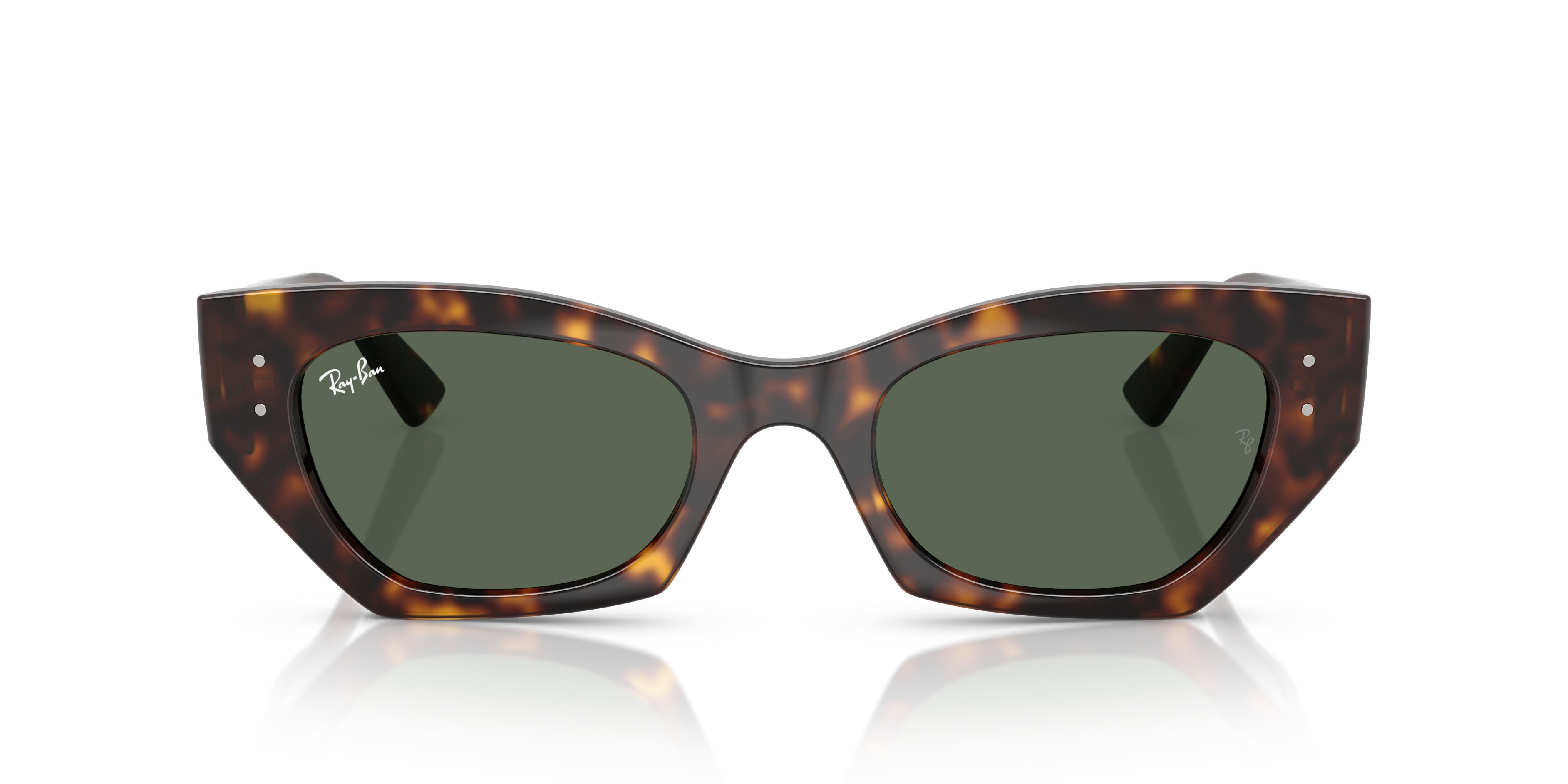 Sonnenbrillen Ray-Ban Zena RB 4430 (135971) farbe havana form unregelmäßig gläser verde scuro