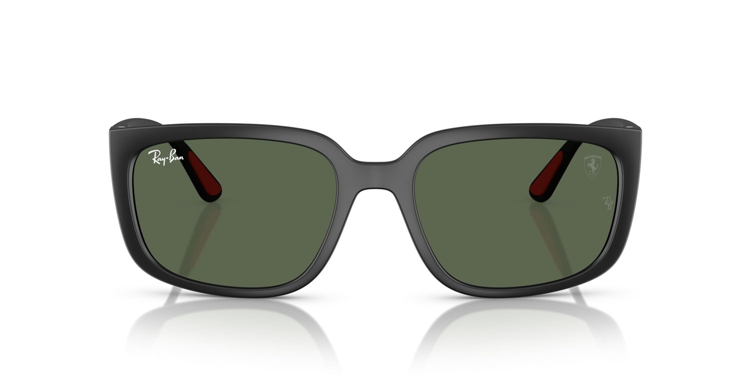 Sonnenbrillen Ray-Ban Scuderia Ferrari RB 4443M (F60271) farbe nero form quadratisch gläser verde scuro