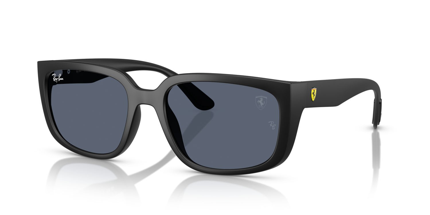 Sonnenbrillen Ray-Ban Scuderia Ferrari RB 4443M (F70287) farbe nero form quadratisch gläser grigio scuro