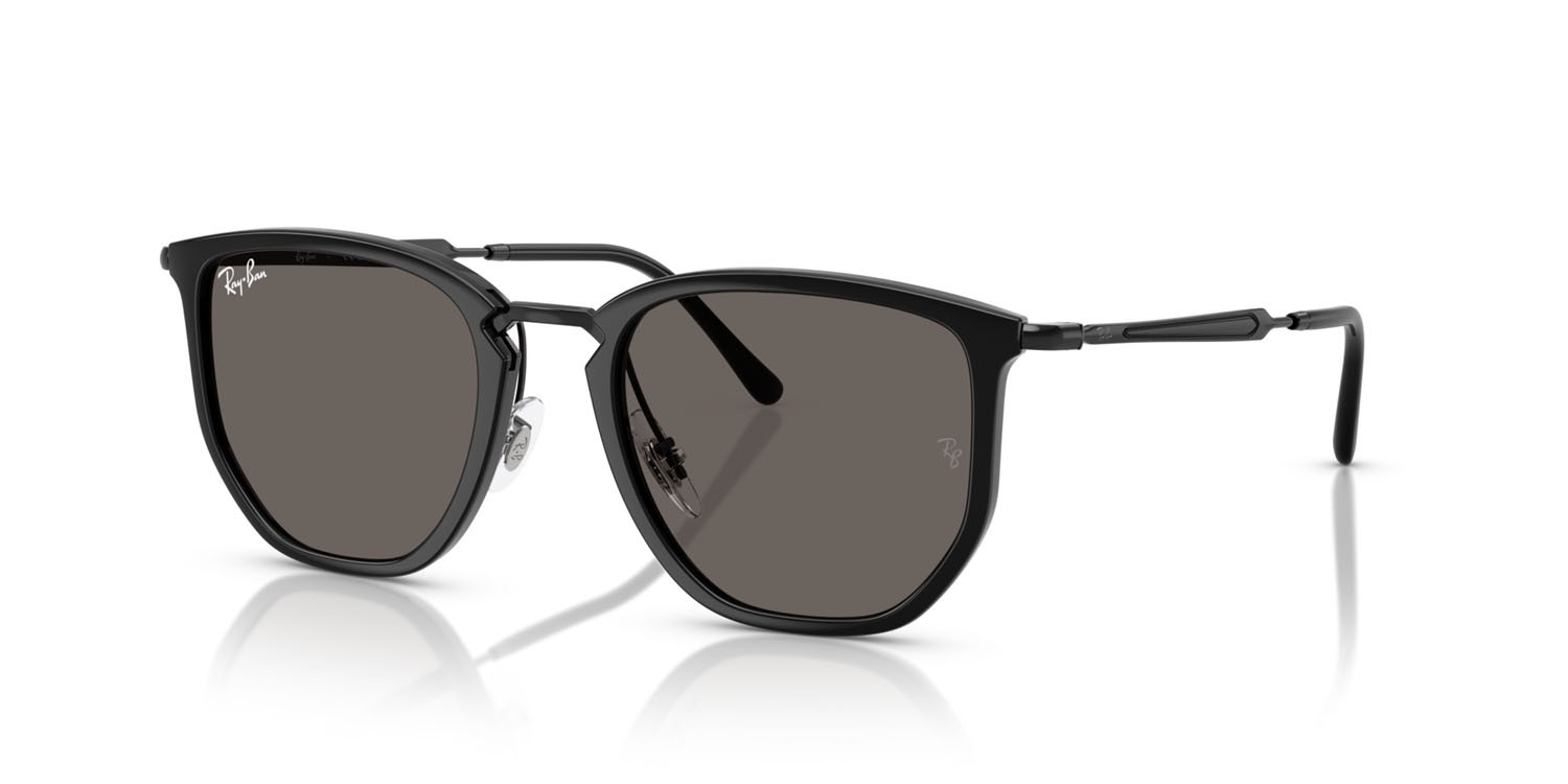 Sonnenbrillen Ray-Ban RB 4451 (601/B1) farbe nero form unregelmäßig gläser grigio scuro