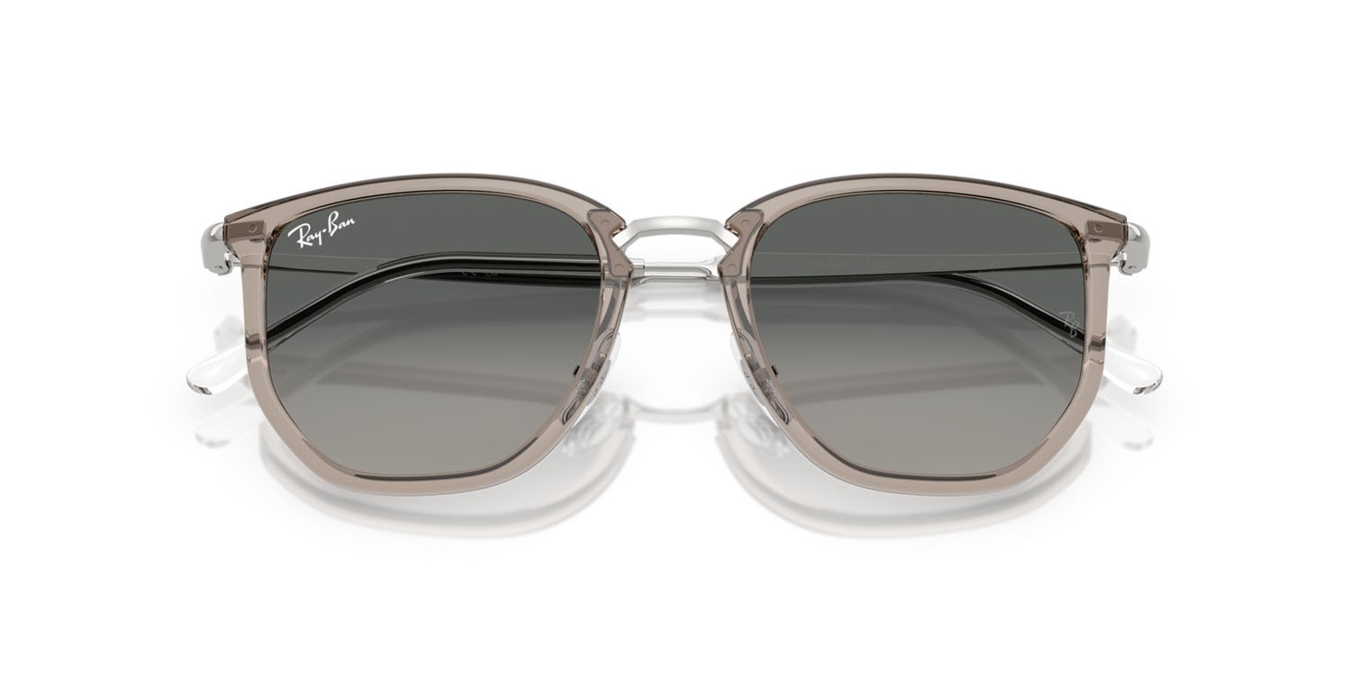 Sonnenbrillen Ray-Ban RB 4451 (680271) farbe grigio trasparente form unregelmäßig gläser sfumato grigio