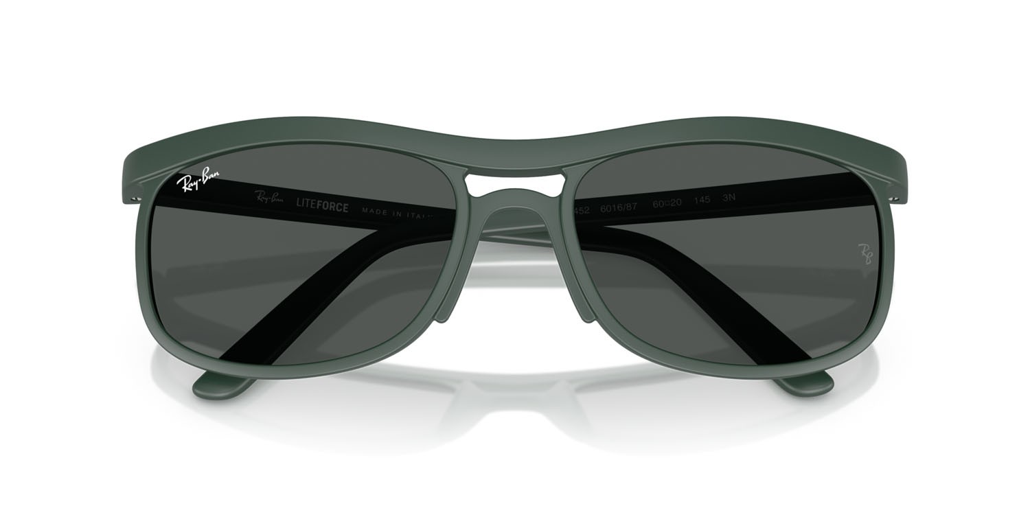 Sonnenbrillen Ray-Ban RB 4452 (601687) farbe sabbia verde form quadratisch gläser grigio scuro
