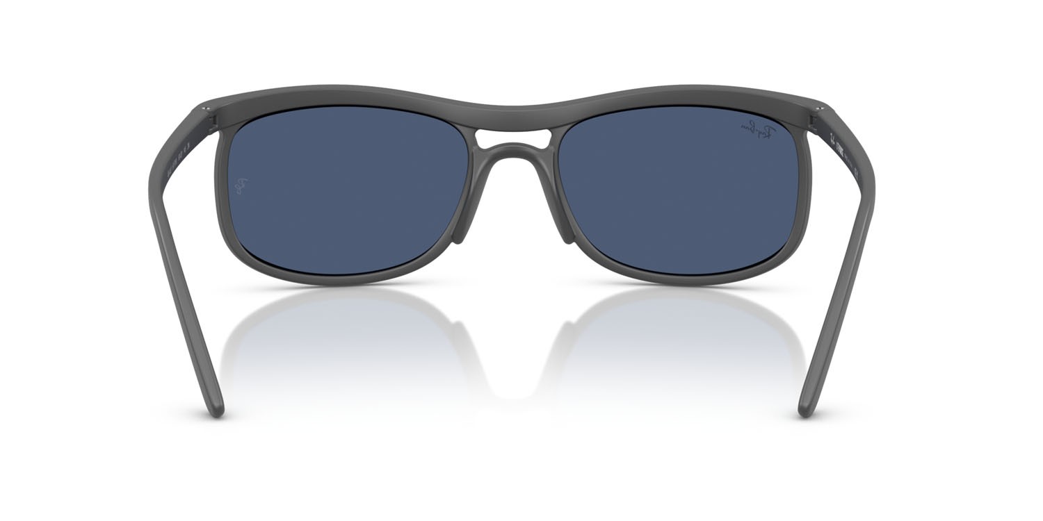 Sonnenbrillen Ray-Ban RB 4452 (601780) farbe sabbia grigio form quadratisch gläser blu scuro
