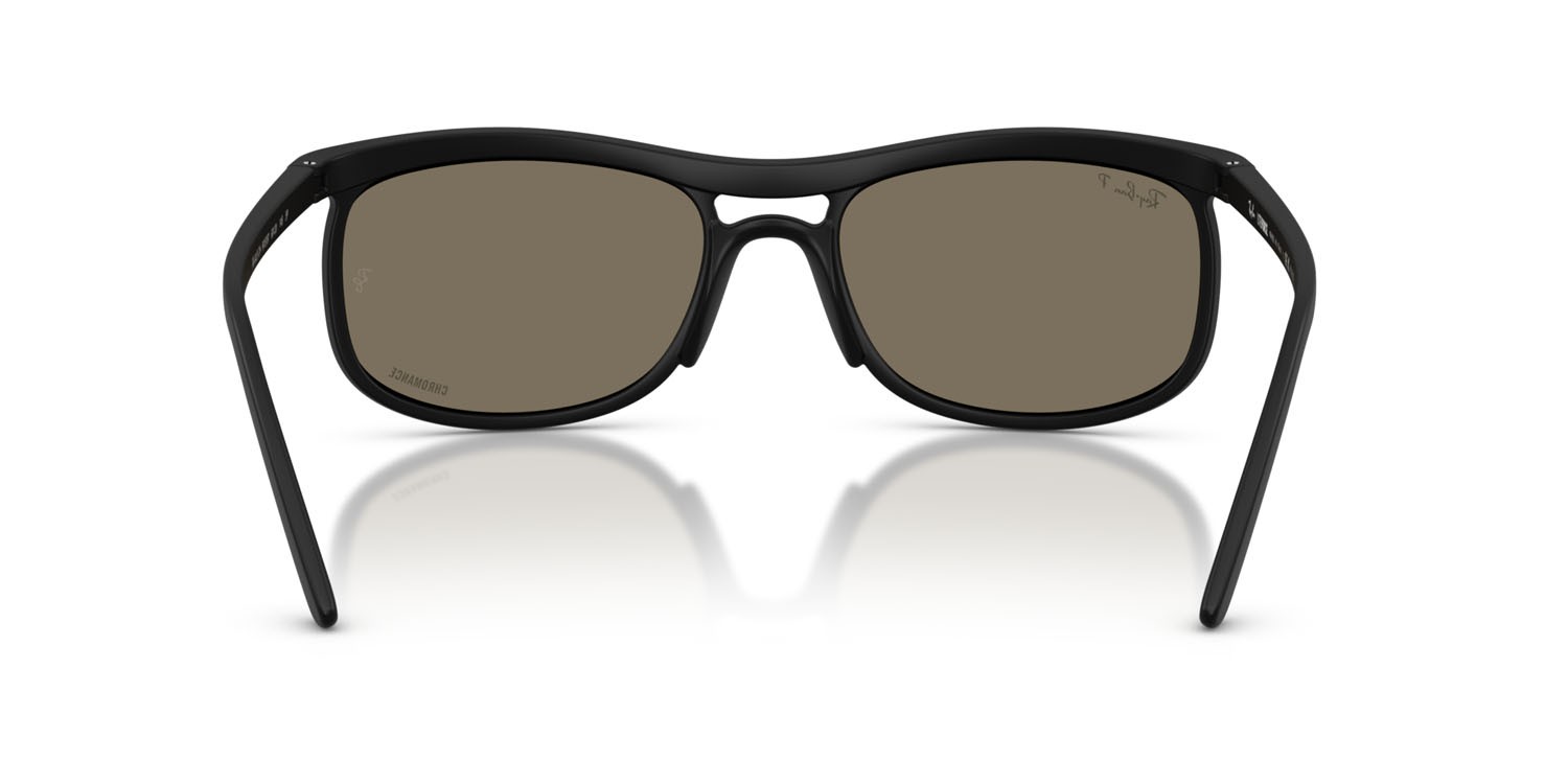 Sonnenbrillen Ray-Ban Chromance RB 4452CH (601S87) farbe sabbia nero form quadratisch gläser grey chromance