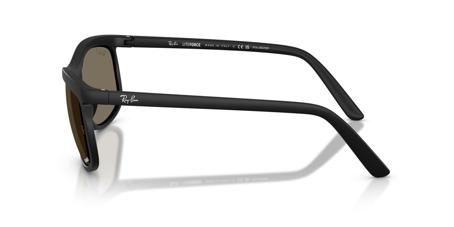 Sonnenbrillen Ray-Ban Chromance RB 4452CH (601S87) farbe sabbia nero form quadratisch gläser grey chromance