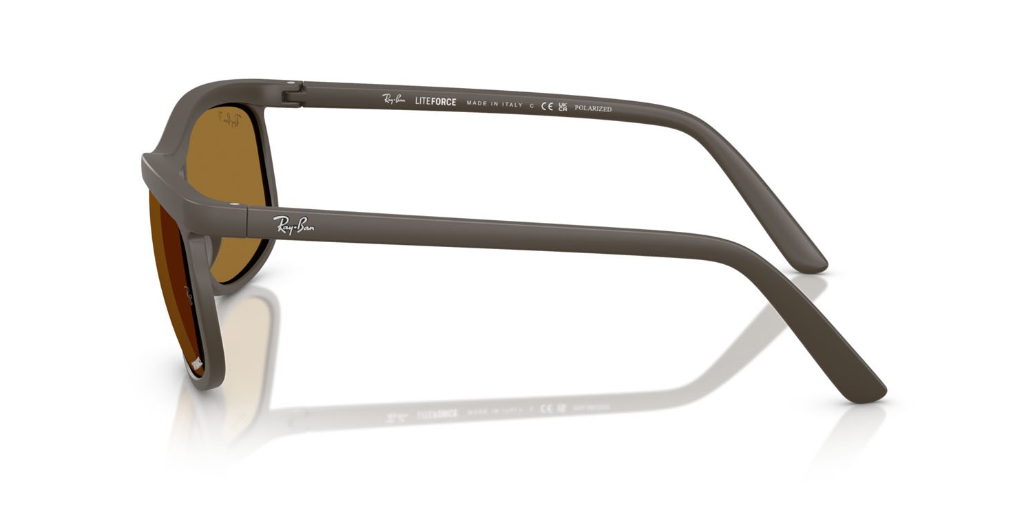 Sonnenbrillen Ray-Ban Chromance RB 4452CH (612473) farbe sabbia marrone form quadratisch gläser brown chromance