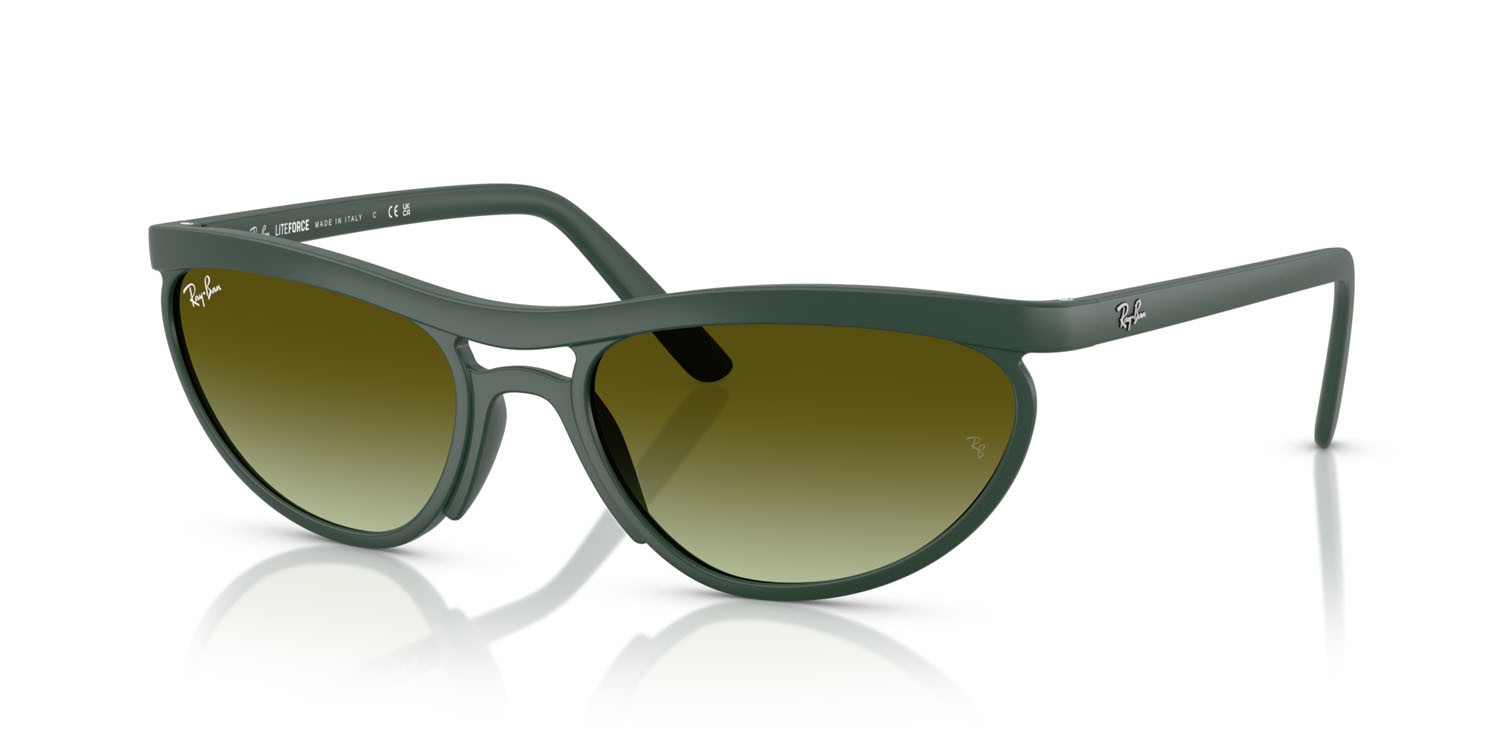 Sonnenbrillen Ray-Ban RB 4453 (6016E8) farbe sabbia verde form quadratisch gläser verde sfumato marrone