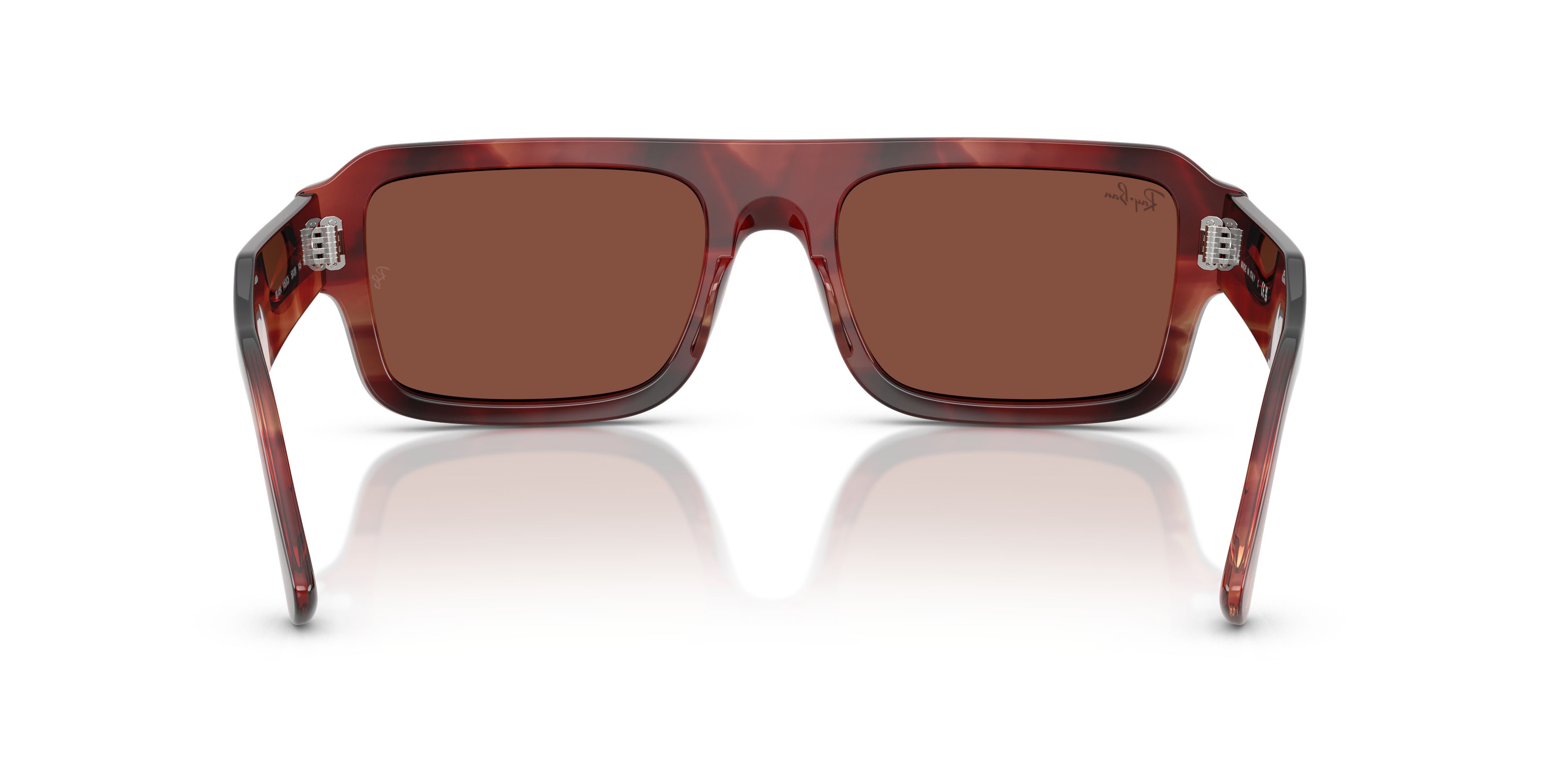 Sonnenbrillen Ray-Ban Flacko RB 4454 (1452C5) farbe havana rosso form rechteckig gläser rosso