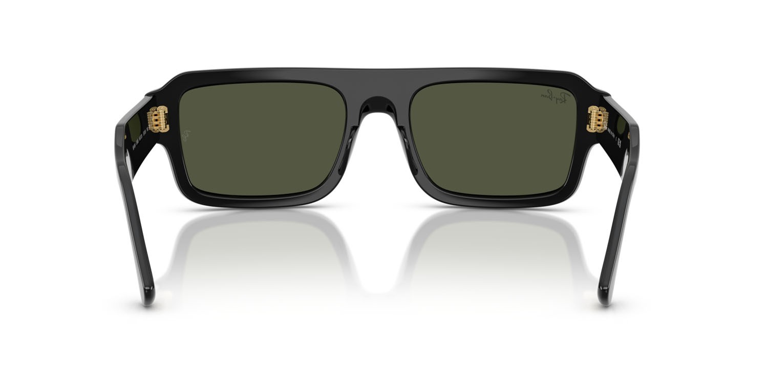Sonnenbrillen Ray-Ban Flacko RB 4454 (667731) farbe nero form rechteckig gläser verde