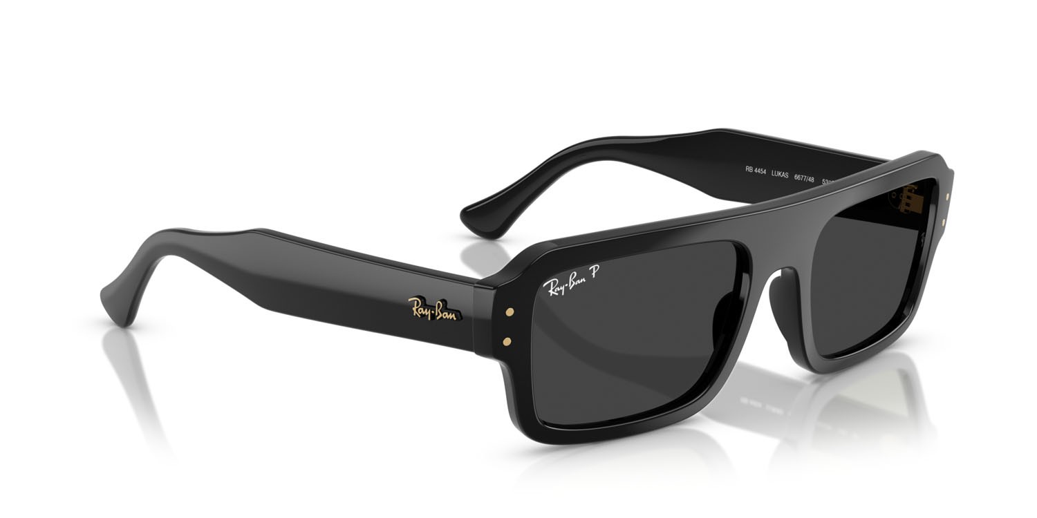 Sonnenbrillen Ray-Ban Flacko RB 4454 (667748) farbe nero form rechteckig gläser polar nera