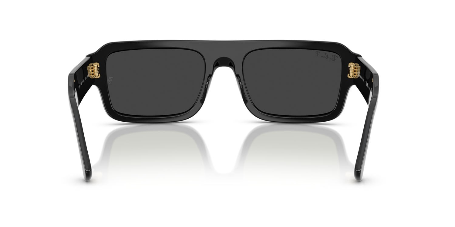 Sonnenbrillen Ray-Ban Flacko RB 4454 (667748) farbe nero form rechteckig gläser polar nera