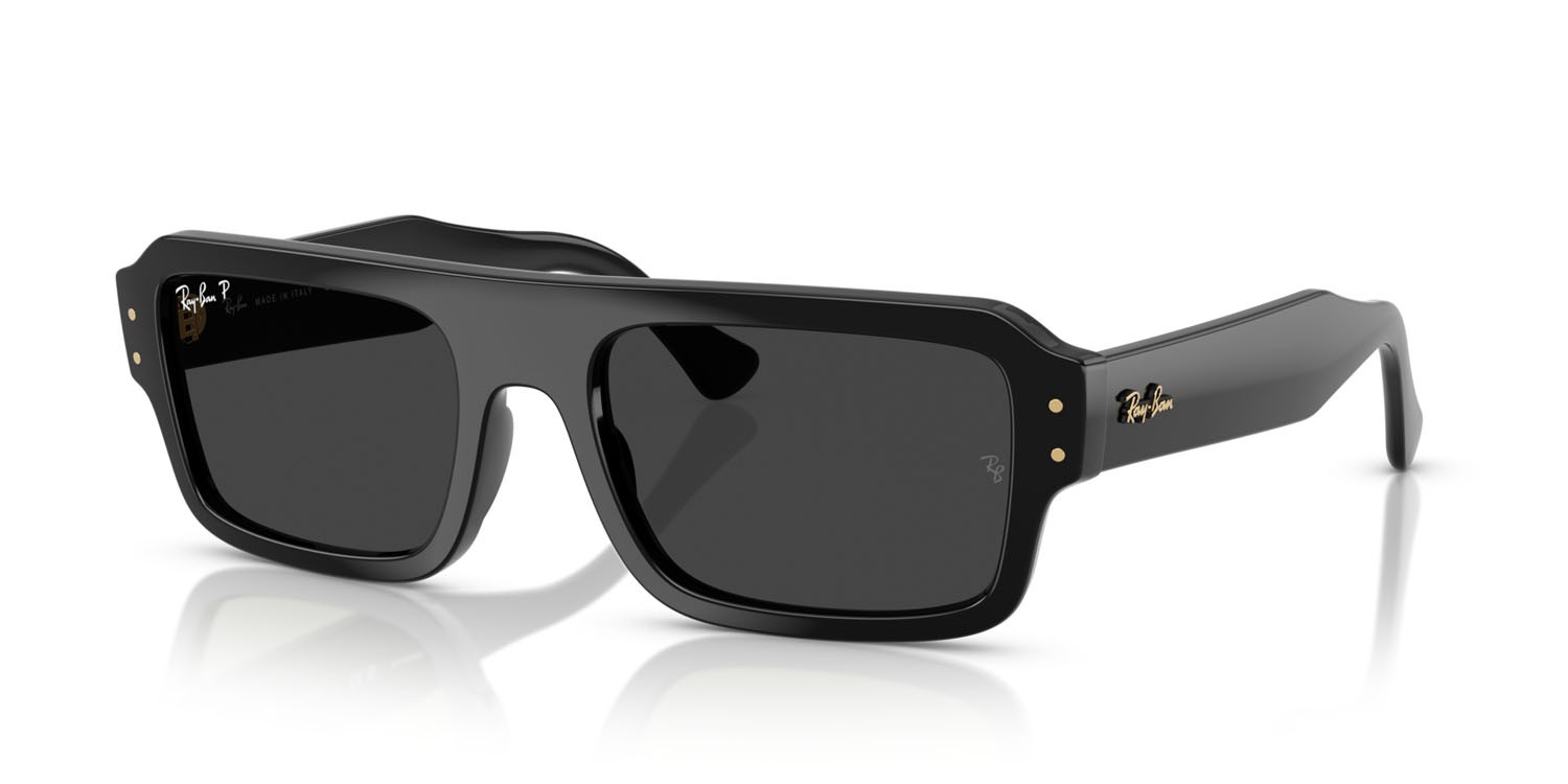 Sonnenbrillen Ray-Ban Flacko RB 4454 (667748) farbe nero form rechteckig gläser polar nera