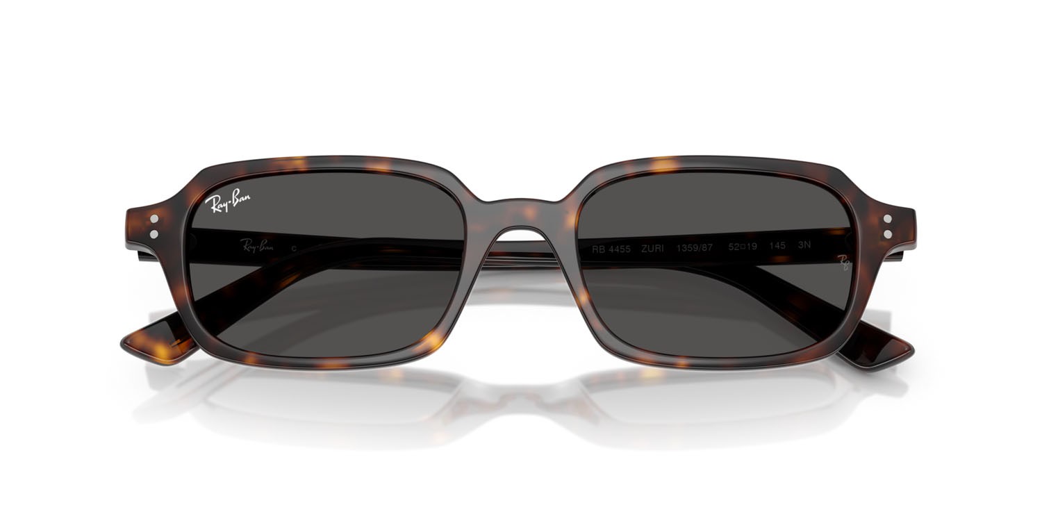 Occhiali da sole Ray-Ban Zuri RB 4455 (135987) colore havana forma quadrato lenti grigio scuro