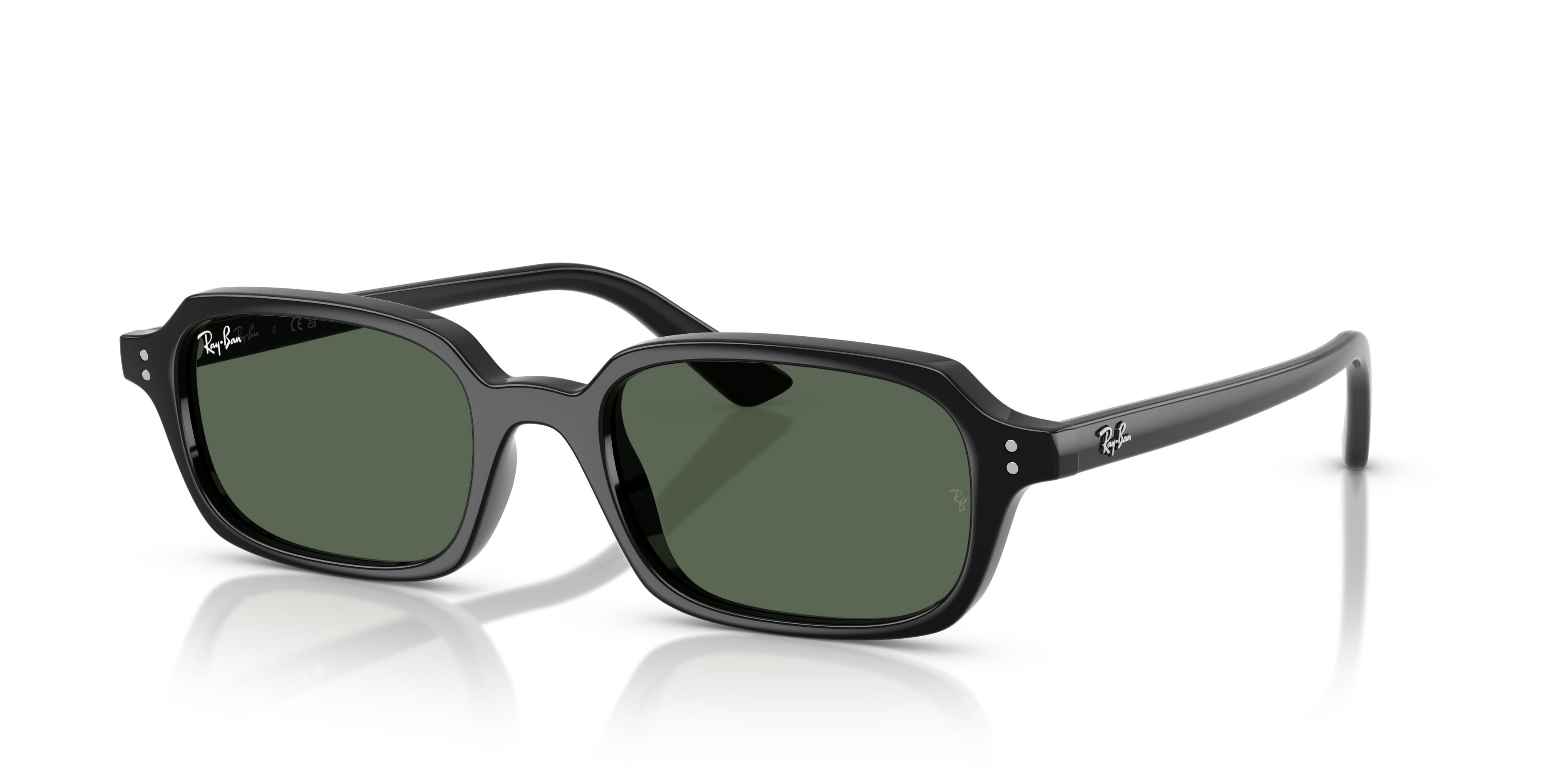 Sonnenbrillen Ray-Ban Zuri RB 4455 (667771) farbe nero form quadratisch gläser verde scuro