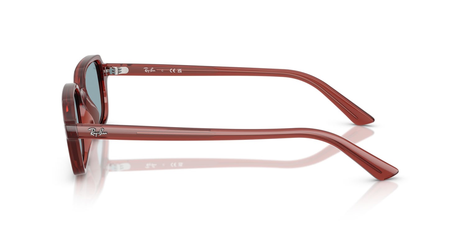 Sonnenbrillen Ray-Ban Zuri RB 4455 (680980) farbe marrone ruggine form quadratisch gläser blu
