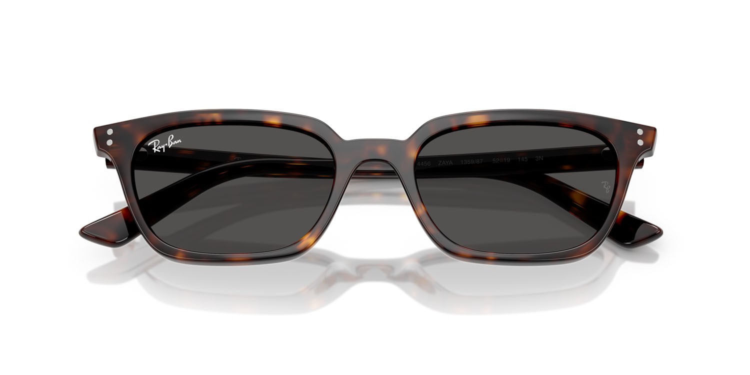 Occhiali da sole Ray-Ban Zaya RB 4456 (135987) colore havana forma quadrato lenti grigio scuro