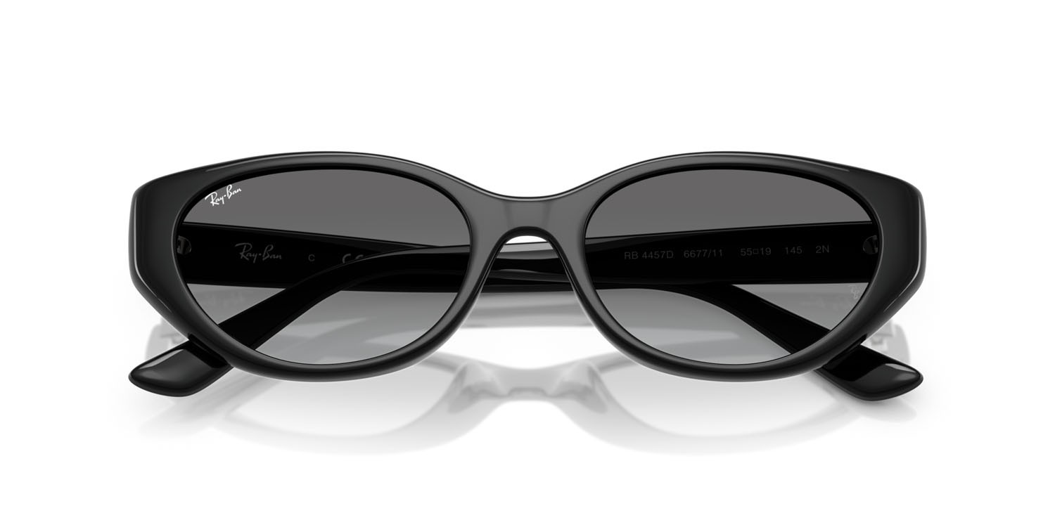 Sonnenbrillen Ray-Ban RB 4457D (667711) farbe nero form quadratisch gläser sfumato grigio