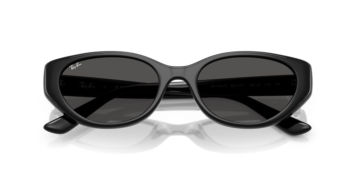 Sonnenbrillen Ray-Ban RB 4457D (667787) farbe nero form quadratisch gläser grigio scuro