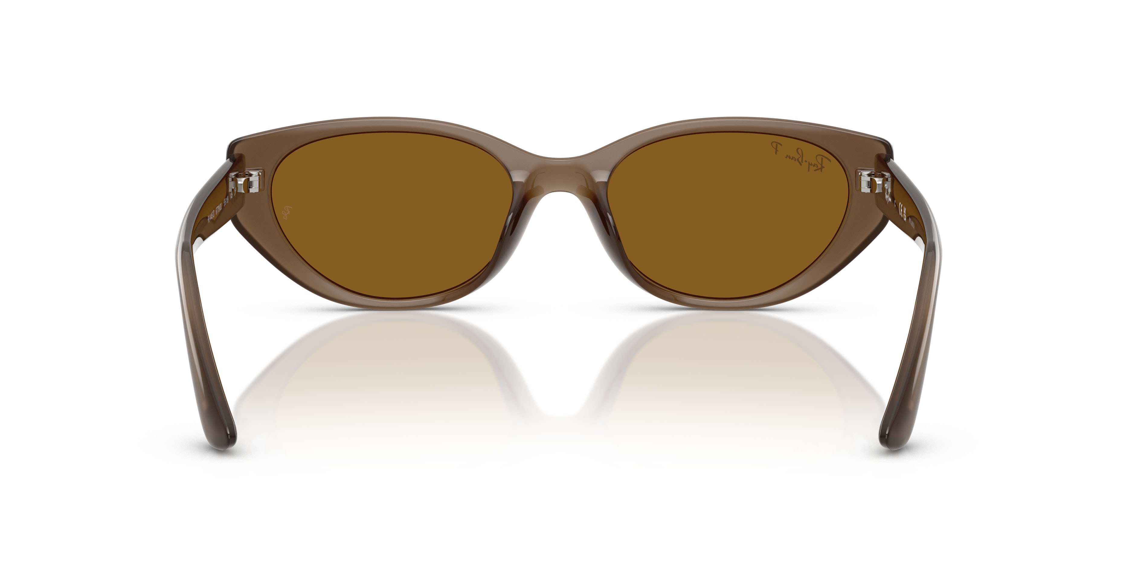 Sonnenbrillen Ray-Ban RB 4457D (677983) farbe marrone trasparente form quadratisch gläser polarizzata marrone scuro