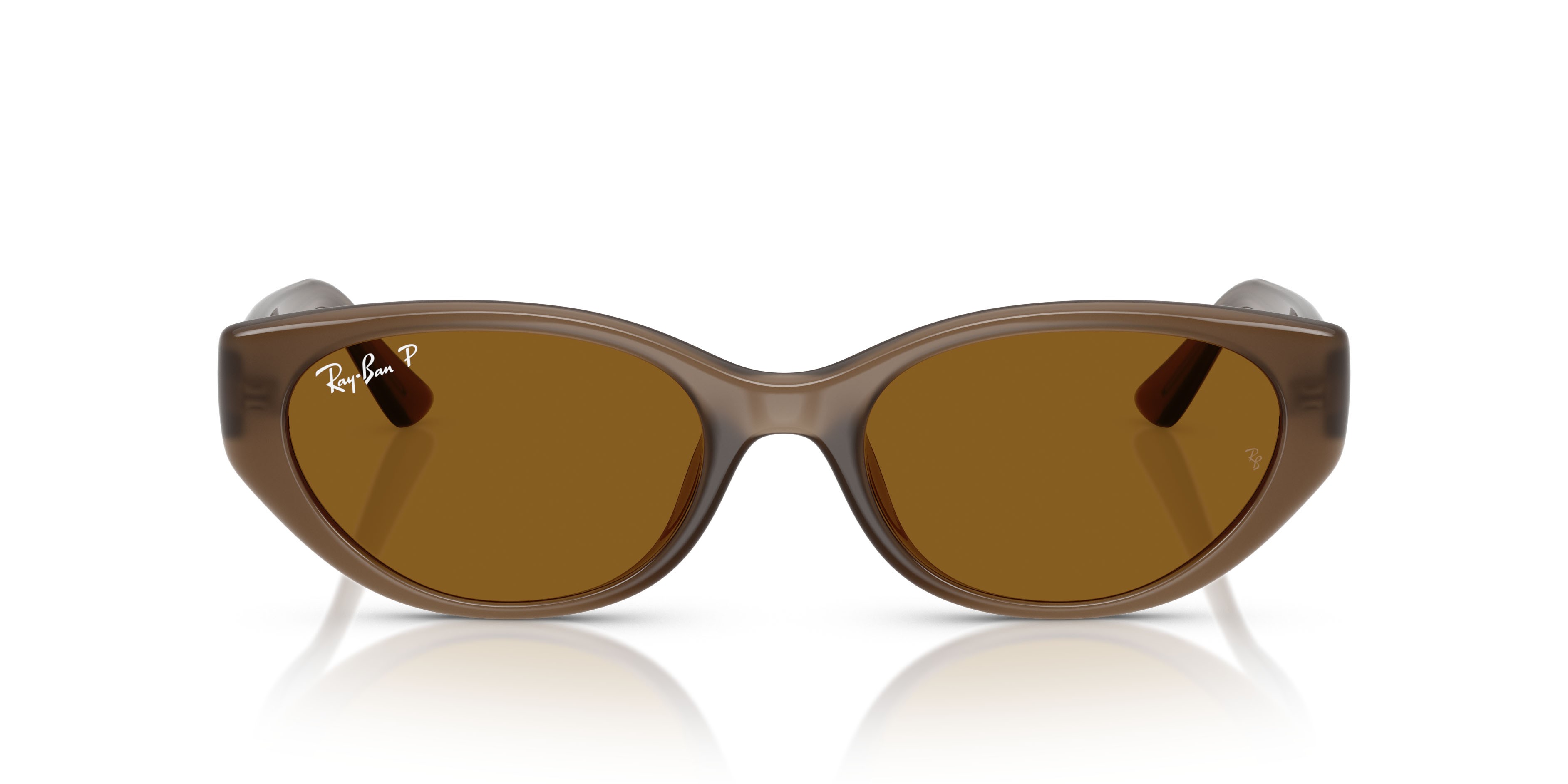 Sonnenbrillen Ray-Ban RB 4457D (677983) farbe marrone trasparente form quadratisch gläser polarizzata marrone scuro