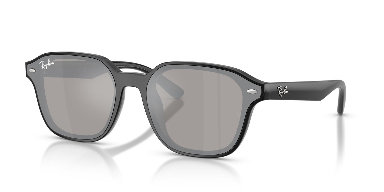 Sonnenbrillen Ray-Ban RB 4458D (601/6V) farbe nero form quadratisch gläser grigio chiaro specchiato argento