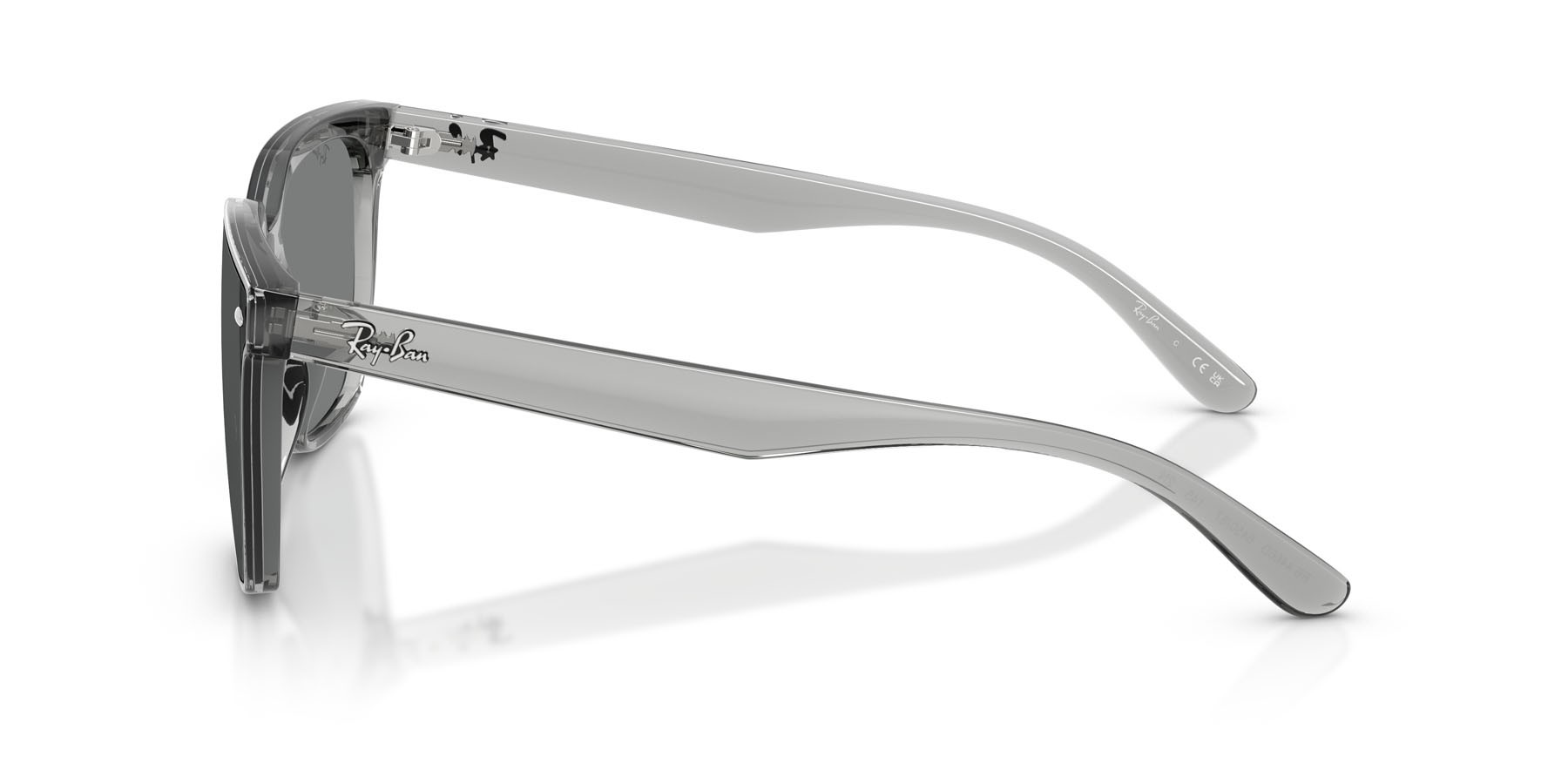 Sunglasses Ray-Ban RB 4466D (645087) color grigio trasparente shape square lenses grigio scuro