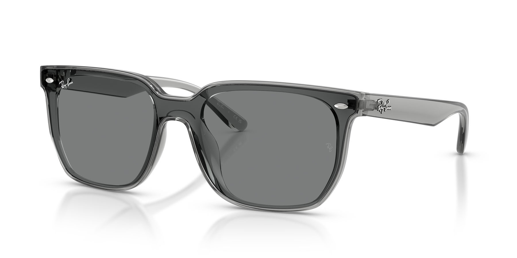 Sunglasses Ray-Ban RB 4466D (645087) color grigio trasparente shape square lenses grigio scuro