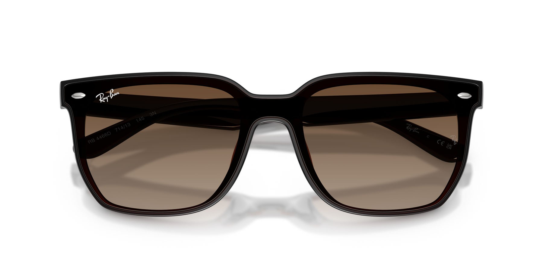 Sonnenbrillen Ray-Ban RB 4466D (714/13) farbe marrone scuro trasparente form quadratisch gläser marrone sfumato