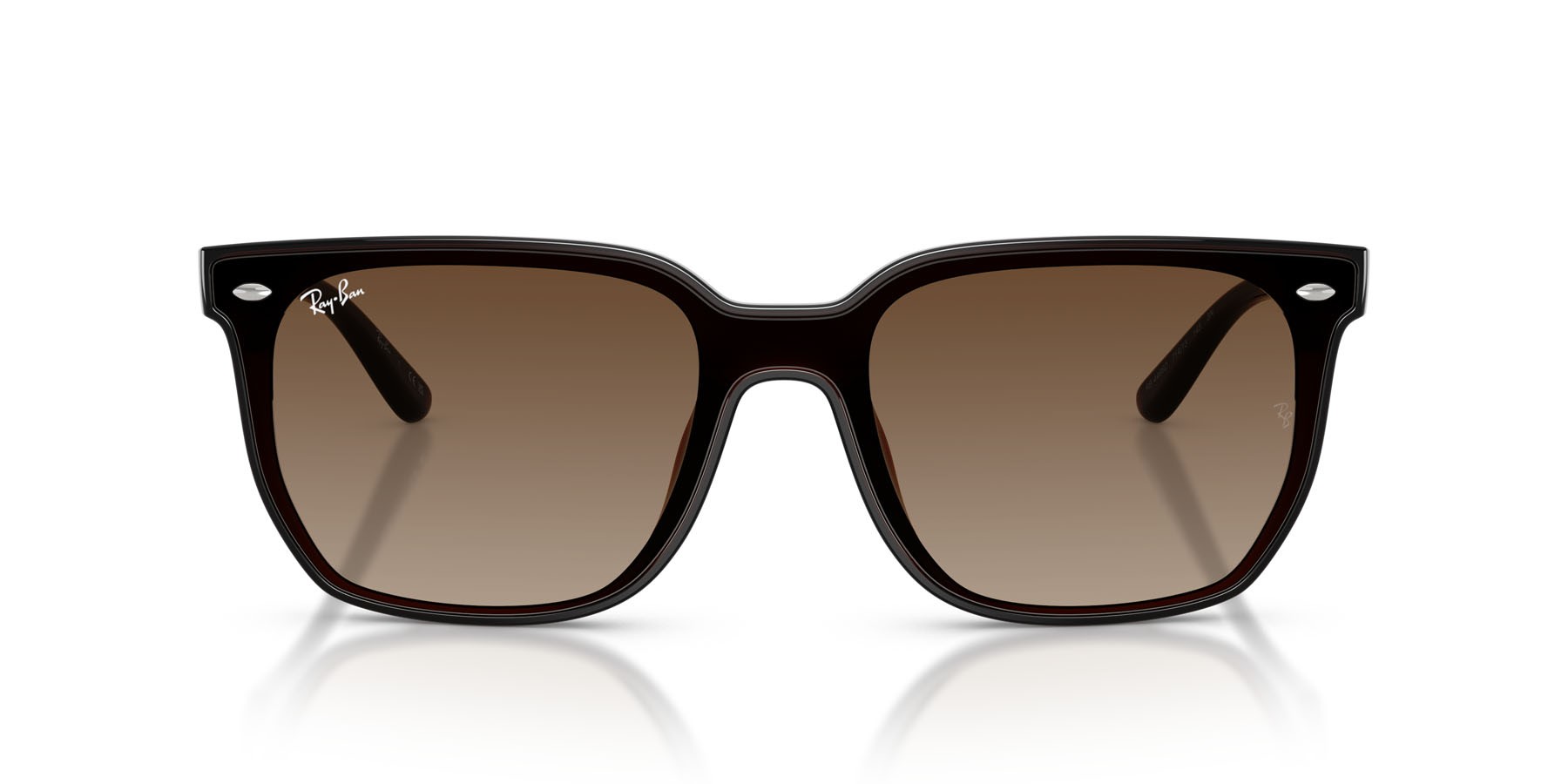 Sonnenbrillen Ray-Ban RB 4466D (714/13) farbe marrone scuro trasparente form quadratisch gläser marrone sfumato
