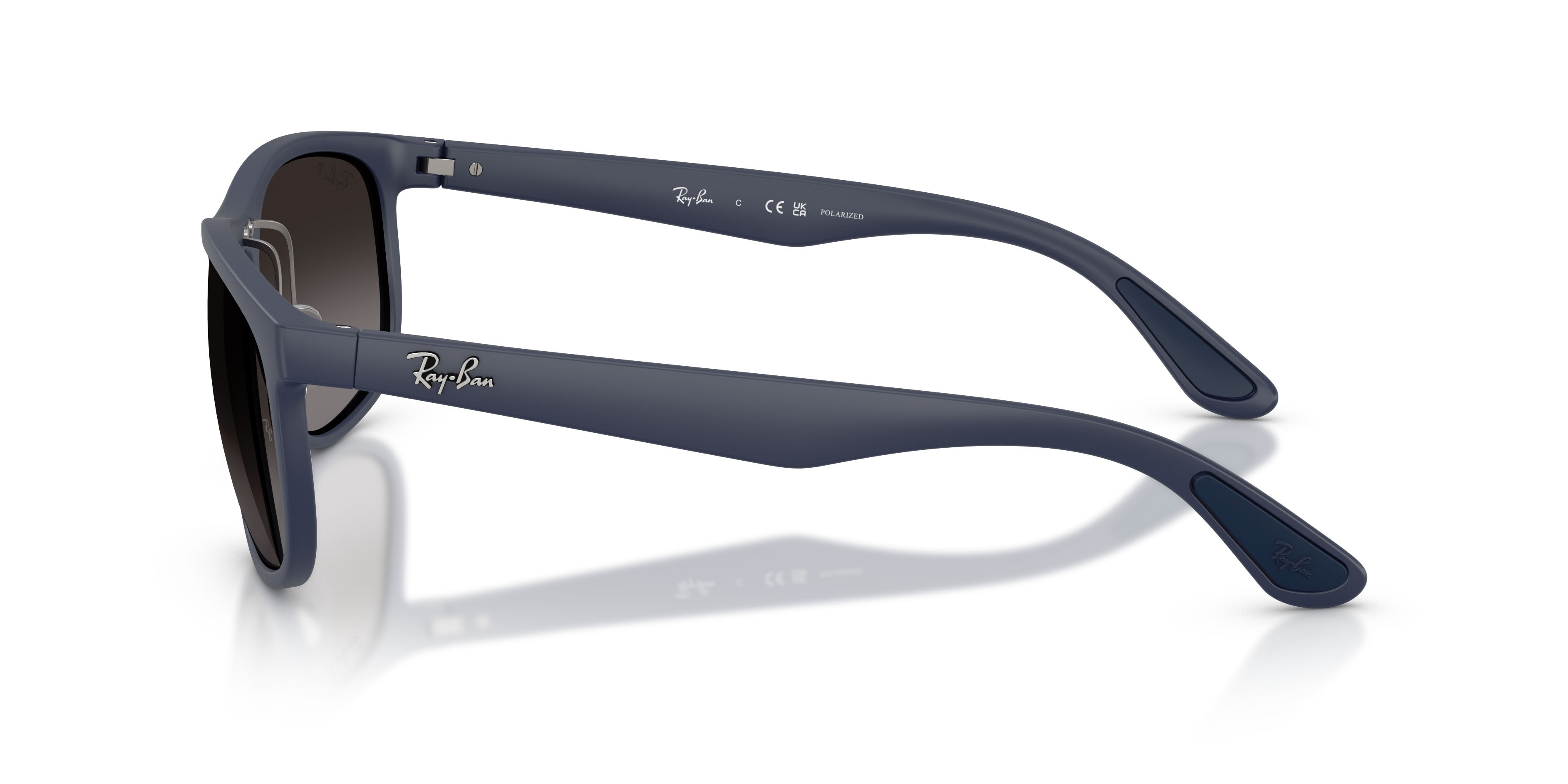 Sonnenbrillen Ray-Ban RB 4468 (6331T3) farbe sabbia blu scuro form quadratisch gläser polar grigia sfumata