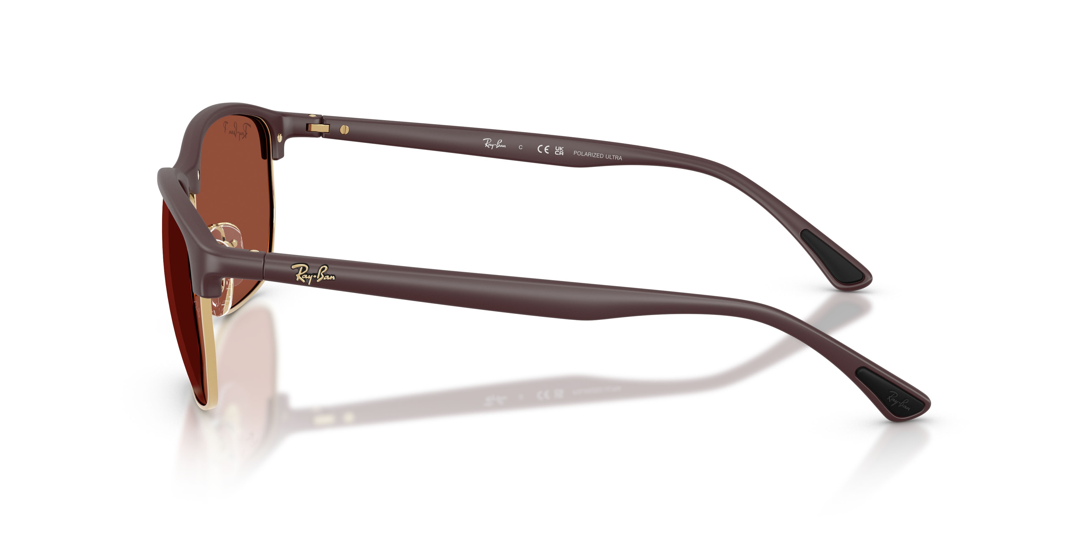 Sonnenbrillen Ray-Ban RB 4469 (64451B) farbe sabbia/violetto form quadratisch gläser polarizzata rosso