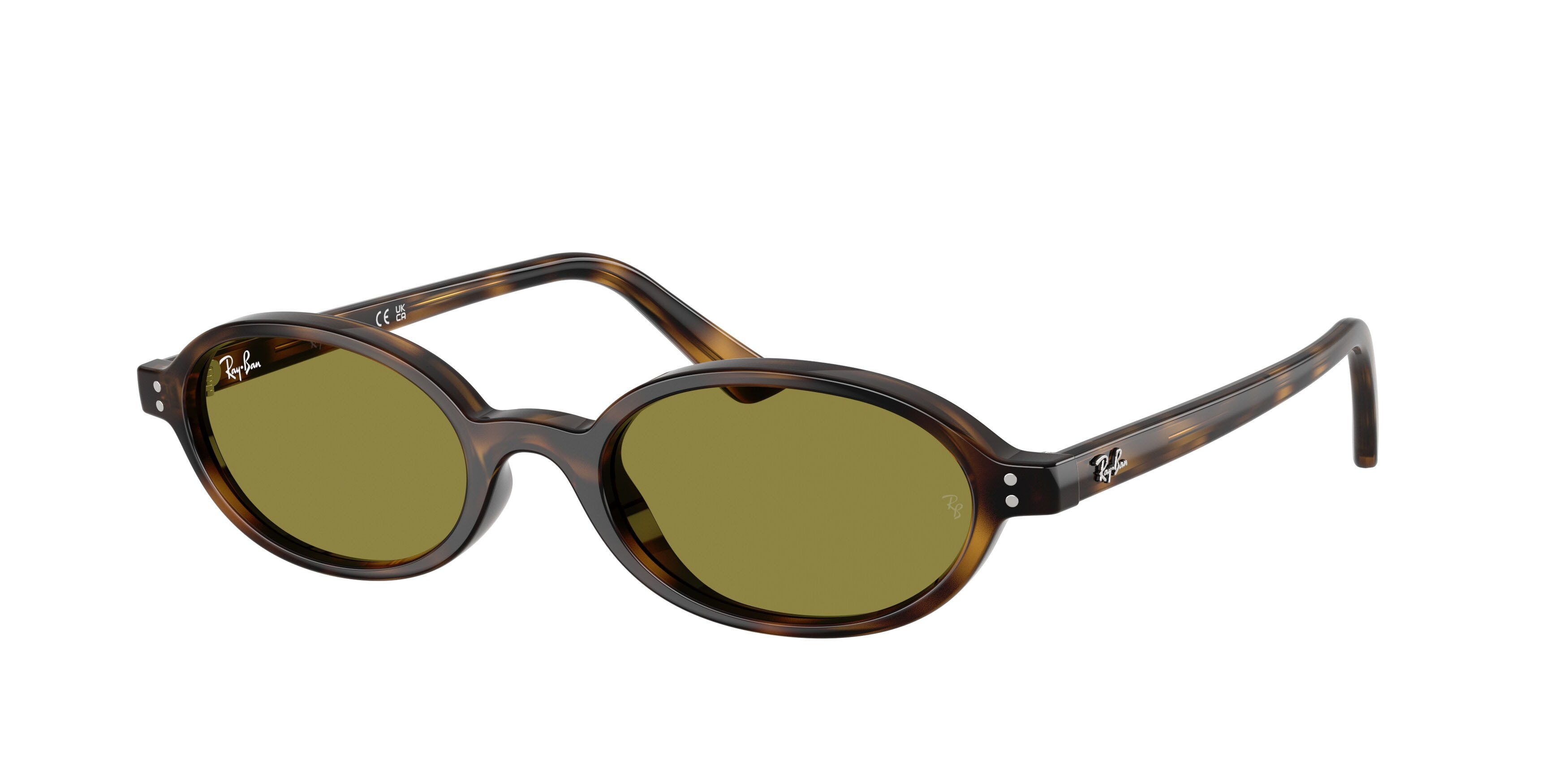 Sunglasses Ray-Ban Khal RB 4472 (1359/2) color havana shape oval lenses verde