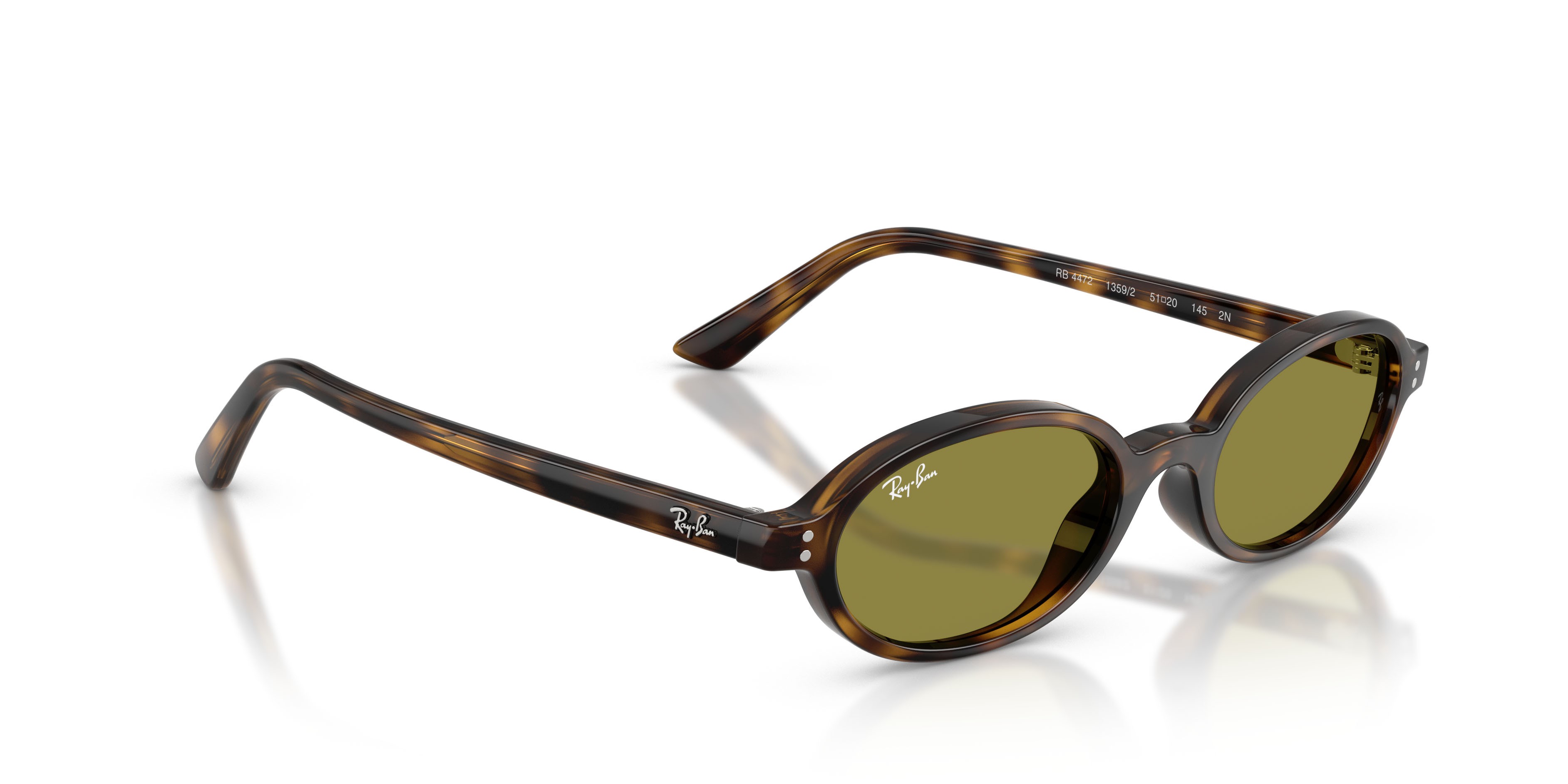 Sunglasses Ray-Ban Khal RB 4472 (1359/2) color havana shape oval lenses verde