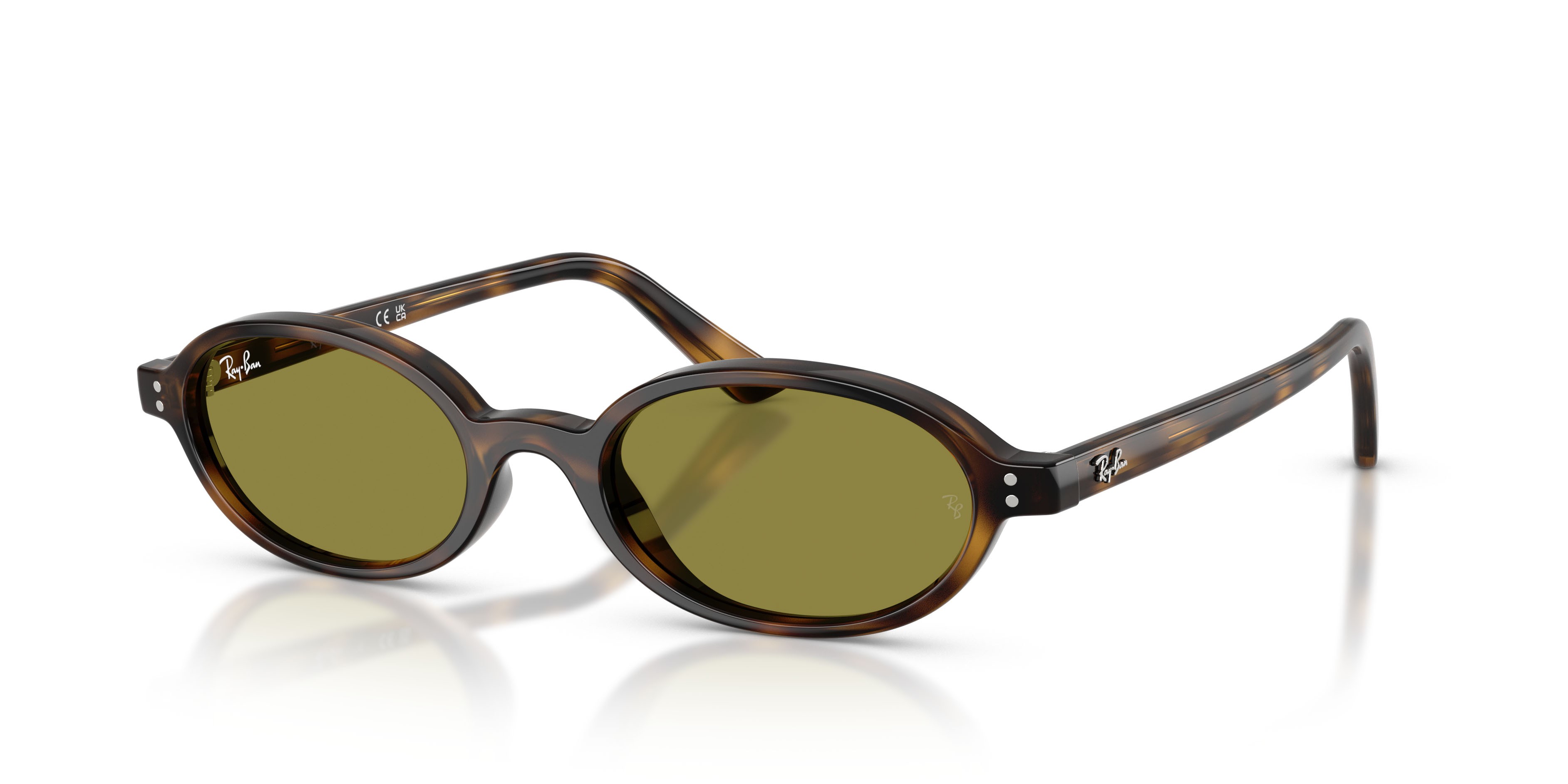 Sunglasses Ray-Ban Khal RB 4472 (1359/2) color havana shape oval lenses verde