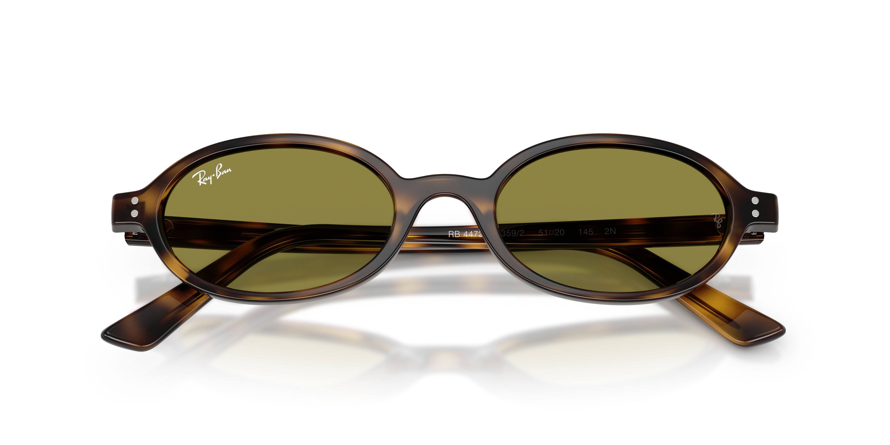 Sunglasses Ray-Ban Khal RB 4472 (1359/2) color havana shape oval lenses verde