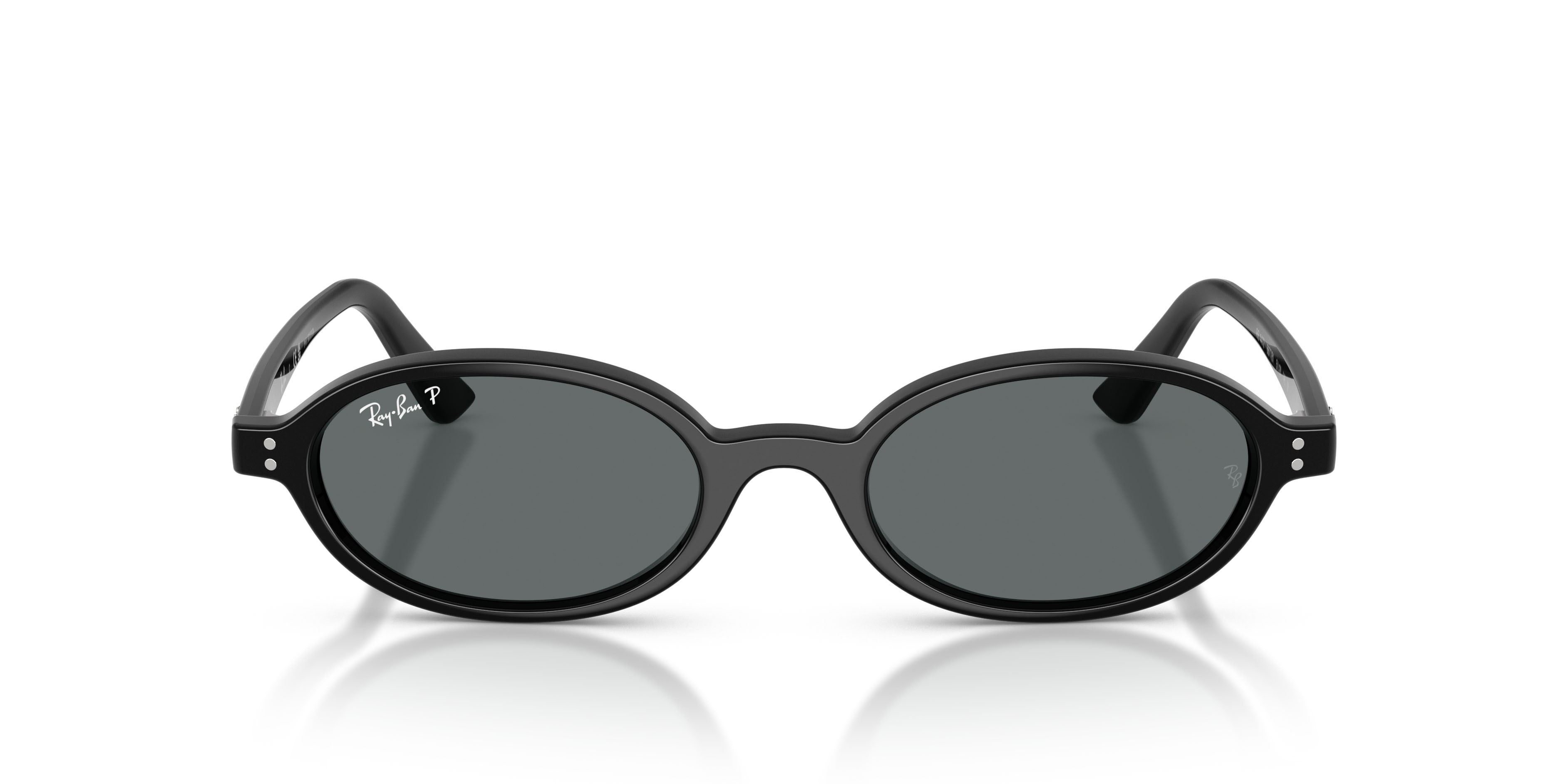 Sunglasses Ray-Ban Khal RB 4472 (667781) color nero shape oval lenses polar grigio scuro