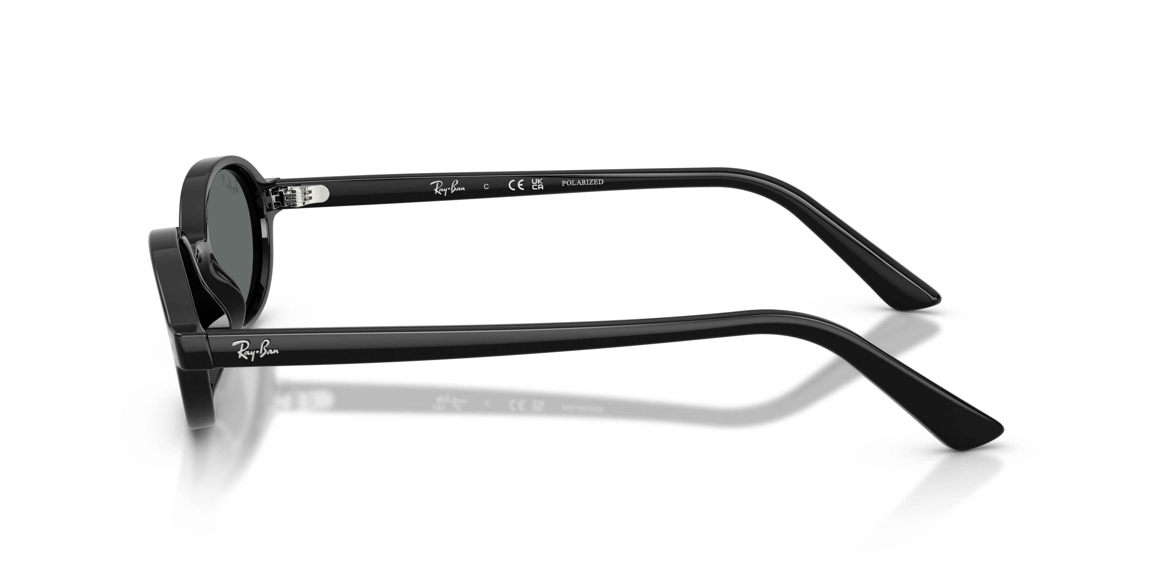 Sunglasses Ray-Ban Khal RB 4472 (667781) color nero shape oval lenses polar grigio scuro