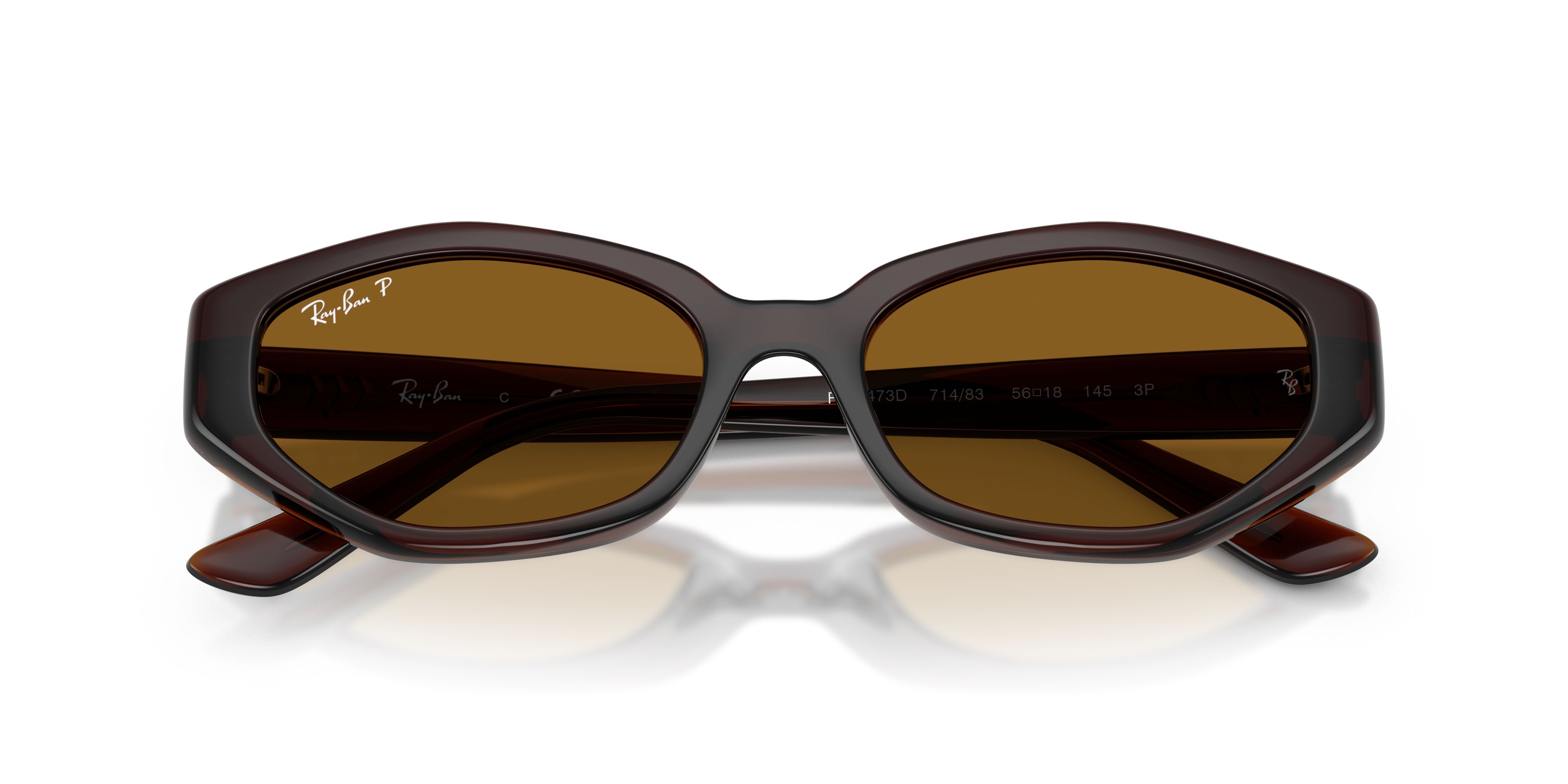 Sonnenbrillen Ray-Ban RB 4473D (714/83) farbe marrone scuro form unregelmäßig gläser polar marrone scuro